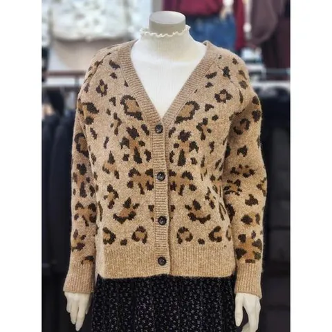 비지트인뉴욕 세이브존07 호피 크롭 가디건 VBAGD11