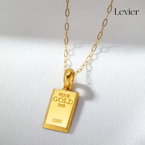 르비에 24K순금 골드바 목걸이