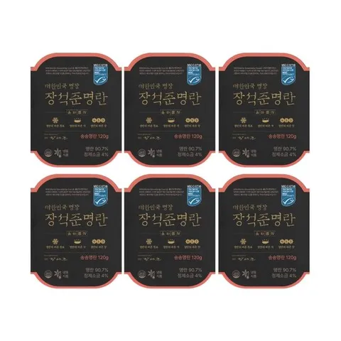 대한민국 명장 장석준 명란 송송명란 120g x 6팩