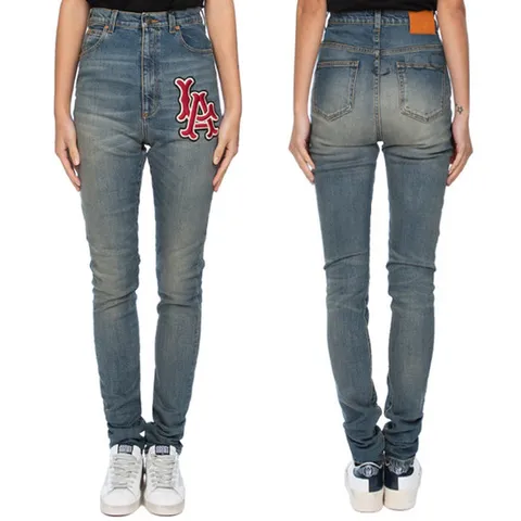 (명품) 구찌 LA 패치 로고 자수 하이웨스트 스니키진