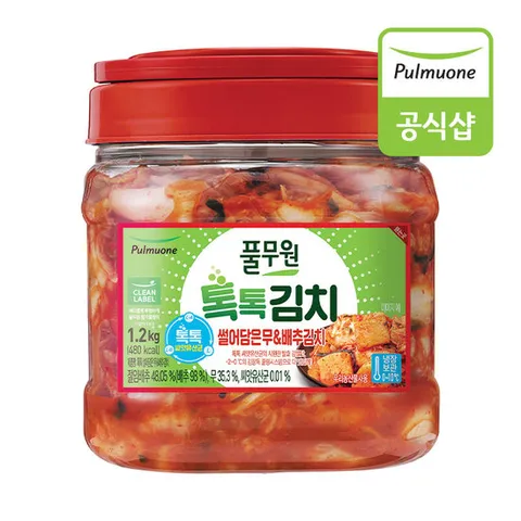 [풀무원] 톡톡 무&배추김치 PET (1.2kg)
