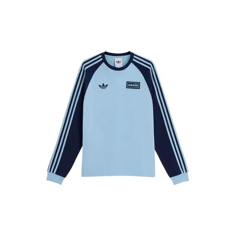 Adidas아디다스 x 오아시스 투어 3 스트라이프 롱슬리브 티셔츠 클리어 스카이 나이트 인디고    KR 사이즈 KT3427