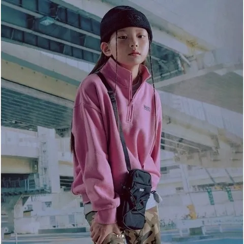 [ 롯데백화점 ][리틀그라운드][마스] PK 기모집업맨투맨 75C1G-334-03