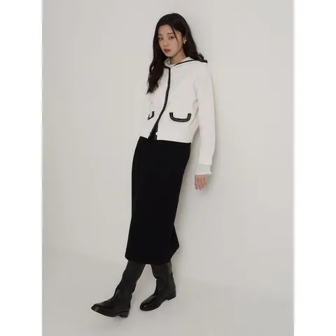 [26SS 시즌오프 30%][빈폴레이디스] 후드 카디건 아이보리 (BF615AC050)
