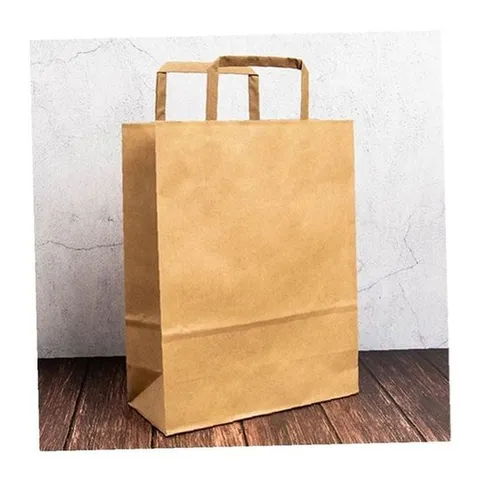 기븐 크라프트플렛쇼핑백 대 벌크형 20매입 종이가방 팩(1개입)