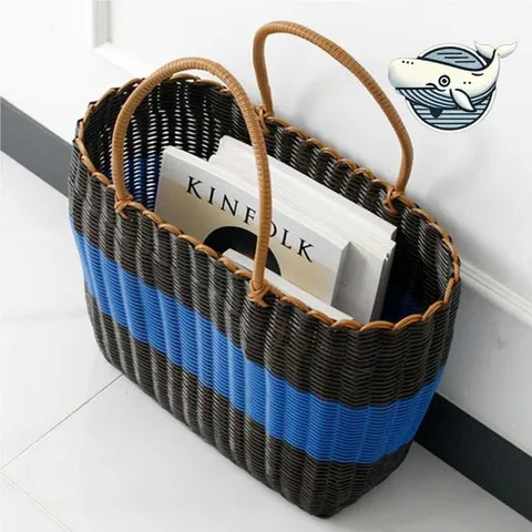 여행용 수납 바구니 소풍 도시락 핸드백 바다