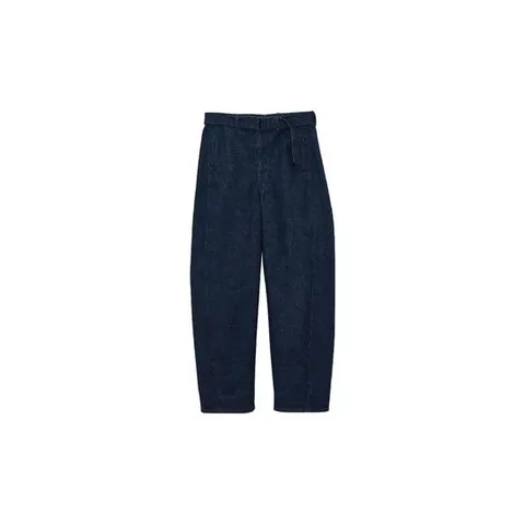 belted twisted denim trousers 10508211355912 TP722423897