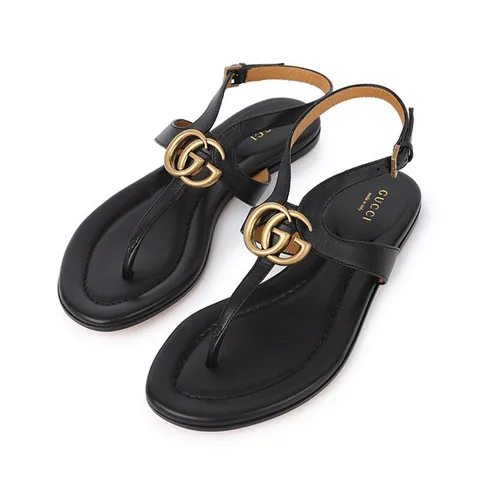 (명품) 여성 더블 G T 스트랩 샌들 746030 B