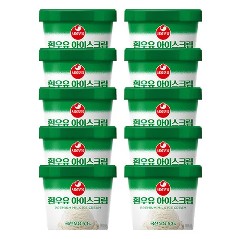 서울우유 흰우유 아이스크림 100mlx10개