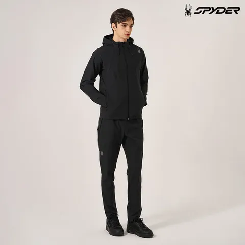 [스파이더] 남성 더블 페이스 레귤러핏 트레이닝 팬츠 SPLPCNFP202MBLK