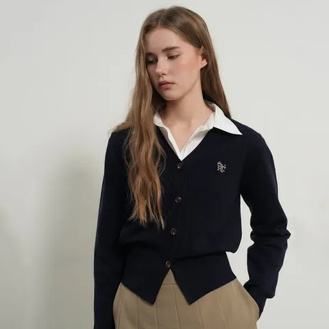 WOMAN GNRL 에센셜 가디건 [DEEP NAVY] / WBD3L04503