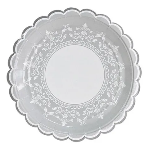 [엄지척]무광실버 클래식 파티접시 6개입 23cm(9in) 개인접시_19