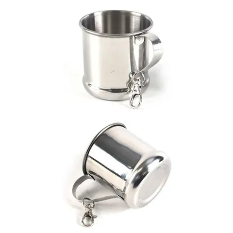 [엄지척]스텐 손잡이 등산컵 커피컵 캠핑컵 7.8x7.2cm 13호_1926