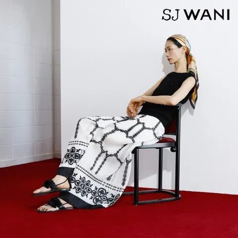 SJ와니 26SS 보헤미안 플리츠 와이드 팬츠 1종