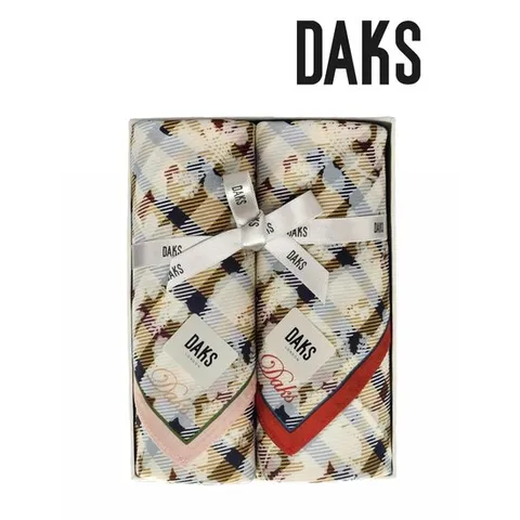 [ 롯데백화점 ][닥스(손수건)]2매 남녀 손수건 세트 DKN1407 13+15