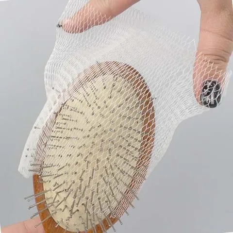 감성악세사리 신축성있는 사이즈없이 빗에끼우는망 뿌리볼륨빗 롤빗 머리카락제거망 50매입