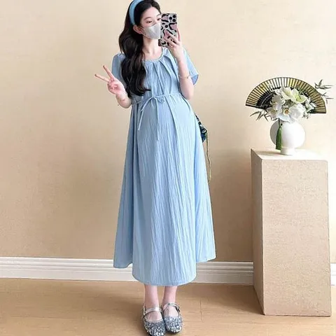 77사이즈원피스 여자 부드러운 홈웨어 간편 외출 체형커버 원피스