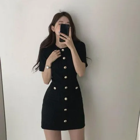 (스타일하우스) 원피스 OPS 여성 원피스 홀복 모임 단추 행사 버