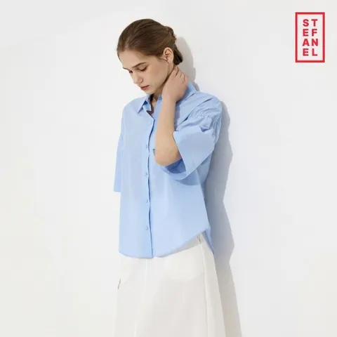 스테파넬 26SS 에어리 나일론 하프셔츠2종+이너탑[런칭 가격79,900원]