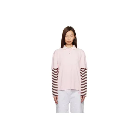 26 FW 샌디 리앙 여성 핑크 듀 폴로 셔츠 261677F108002
