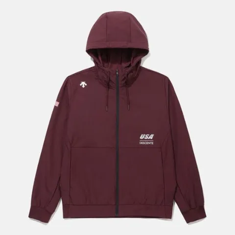 [데상트]데상트바람막이 TQT SQ121IWT12-BUR USAT 이중직 우븐