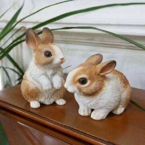 리얼 얼룩 브라운 토끼 2P 인형소품 20cm인형옷 인형옷 아이돌인형옷 솜인형 무속성인형 솜뭉치 아이돌인형 도자기인형 귀여운인형