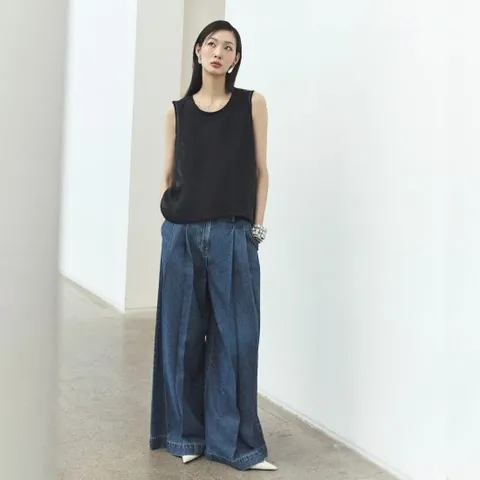 르네크루 26SS 플리츠 데님팬츠 [런칭 가격 89,900원]