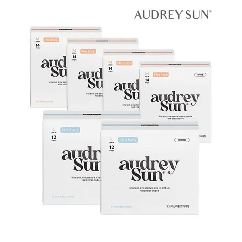 [오드리선]오드리선 NEW TCF 더블코어 생리대 중형 14P x4개+대