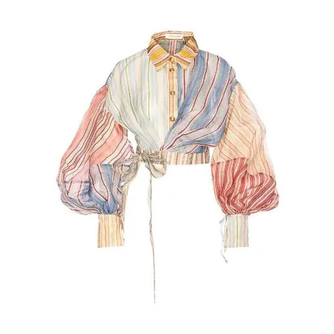 26SS Zimmermann 멀티 컬러 Rebellion Striped 블라우스 7031TC261 TP570865669
