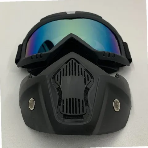 분리형 아웃도어 방풍 고글 마스크 미러골드 라이 더
