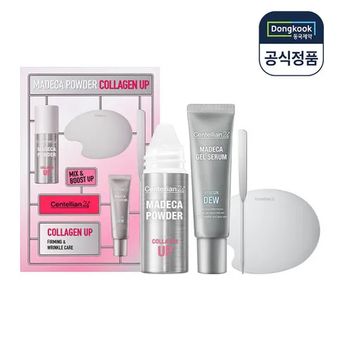 [5%적립] 센텔리안24 마데카 분말 콜라겐업 6g+겔세럼 히알론듀 15ml+믹싱팔레트+스파츌라 기획세트