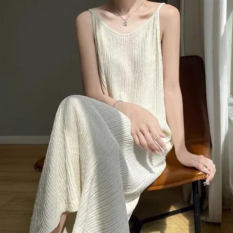 [여리핏 체형커버] 끈나시 뷔스티에 플리츠 원피스 하객룩 데이트룩 살랑살랑 A라인