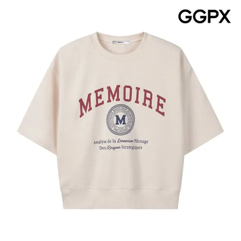 [ 롯데백화점 ]GGPX  메모리 프린팅 반팔 맨투맨 티셔츠 GQ1TS030F