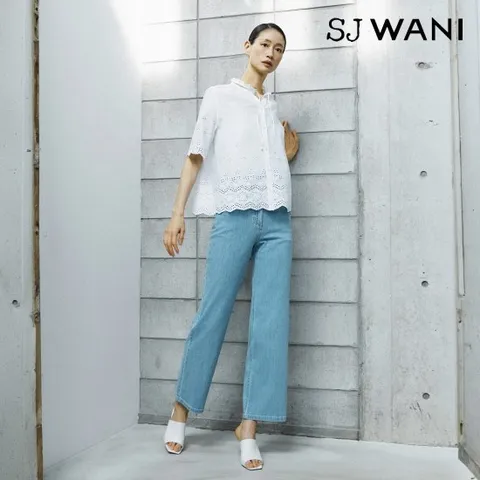 SJ와니 26SS 프렌치린넨 크롭 데님팬츠 1종