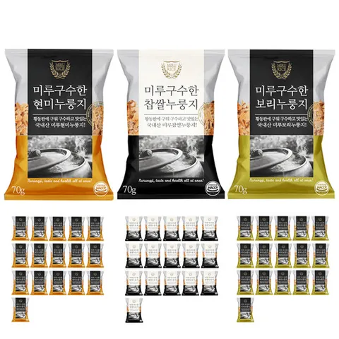 미루구수한누룽지 3종 현미,보리,찹쌀 70g x 48개 국산쌀100%