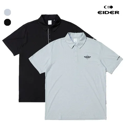 [ 롯데백화점 ]아이더 [택가 119,000원] 남성 레이볼트x아이더 콜라보레이션 헥사니트 반팔 카라 티셔츠 DMM24274