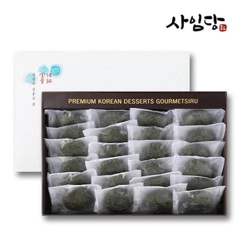 [사임당] 국내산 찹쌀로 만든 참쑥 밥알찹쌀떡 선물세트 1.2kg(24개입)