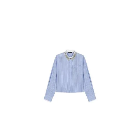 26 FW 마쥬 장식 칼라 스트라이프 셔츠 MFPCM00717 TP449900871
