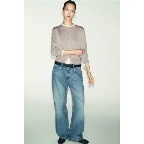 자라 ZARA 레이스 트리밍 니트 가디건 - 밍크 3920760706 324107