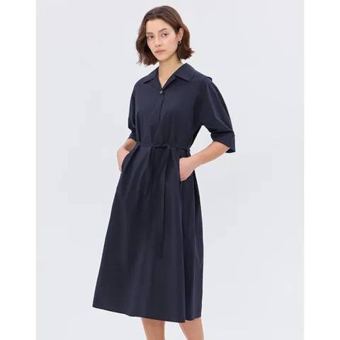 닥스 여성 25SS 스테디셀러면다크네이비 스트랩 7부 원피스 WKDR5B501N3