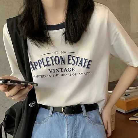 NF-48 배색티셔츠 반팔티 라운드 캐주얼반팔