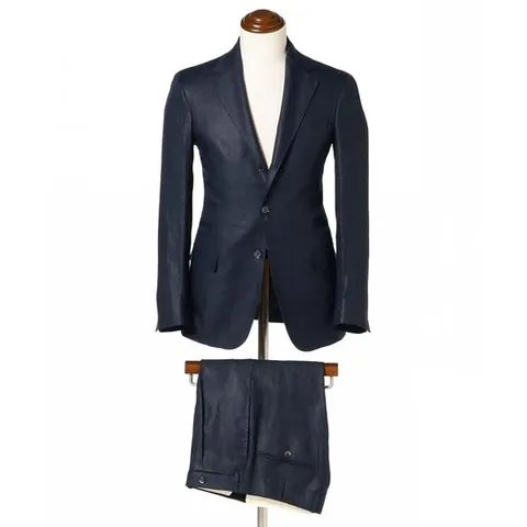 드 페트릴로 베이지 리넨 수트