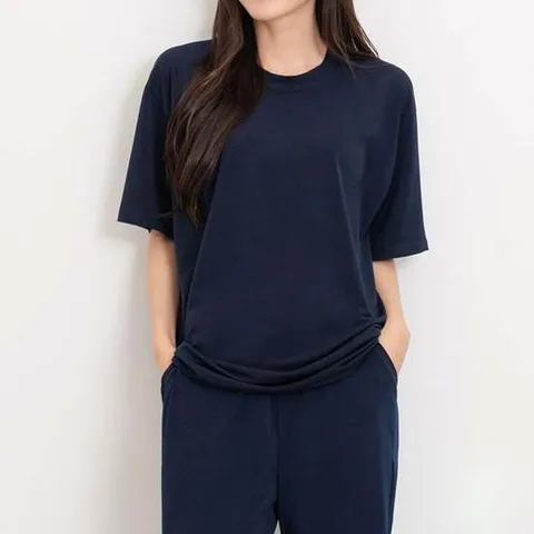 쿨링티 여름 반팔티셔츠 스판 무지티 이너티 여성티