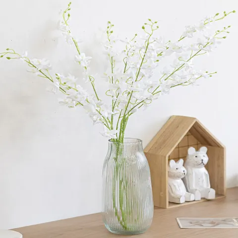 서양난 조화 심플덴파레 가지 85cm 크림 인테리어 꽃 장식 소품 촬영 꾸미기