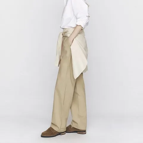 [ 롯데백화점 ][지오다노]여성 05416511 스트레이트핏 면 바지 일자 치노 팬츠 416511