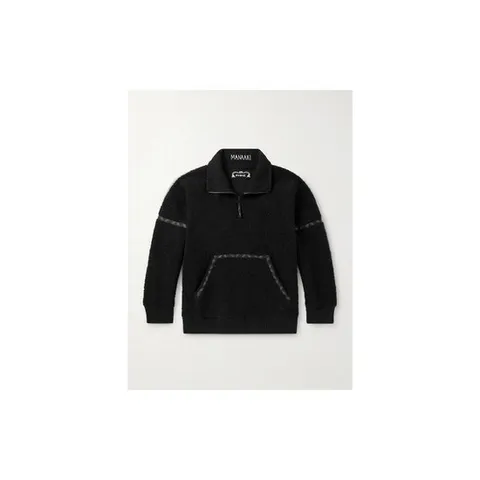 26 FW 마나아키 블랙 아리 플리스 하프 집업 스웻셔츠 TP571378266