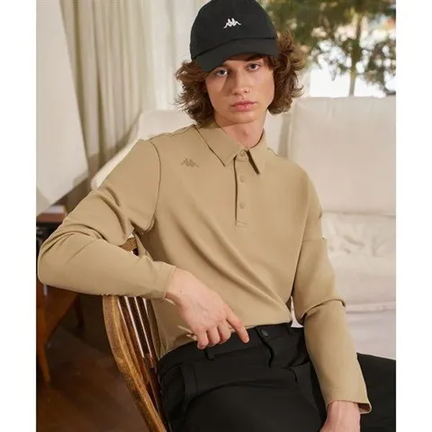 카파 KAPPA 폴로 긴팔 카라티셔츠 남성 베이지 KGMKUEP02 347732