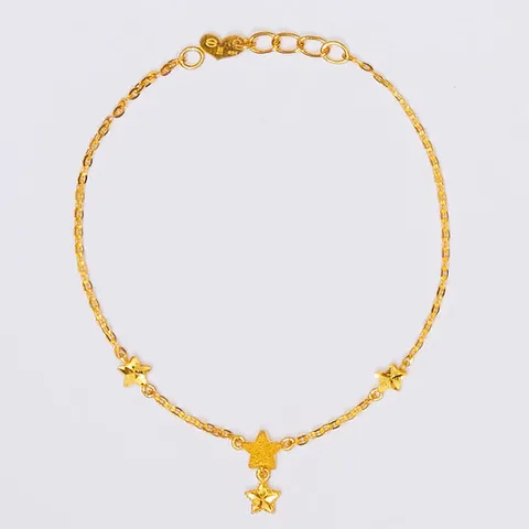 [베티블루] 995 999 24K 순금 트리플 드롭 스타 별 여성 여자 11.25g 금 팔찌