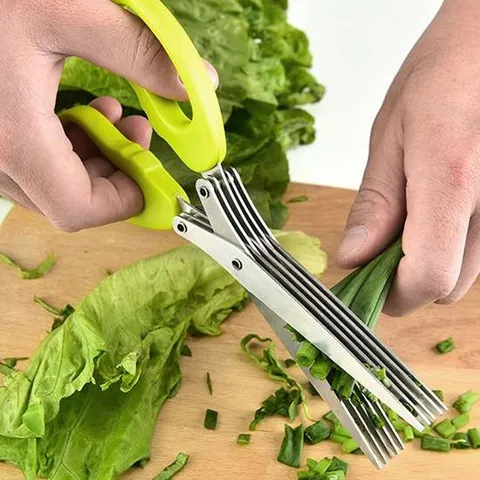 주방가위 멀티쿡 채칼가위 파채 스텐 그린