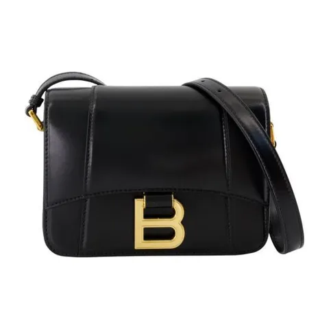 발렌시아가 아워글래스 스몰 플랩백 8285222ABQ81000 BLACK